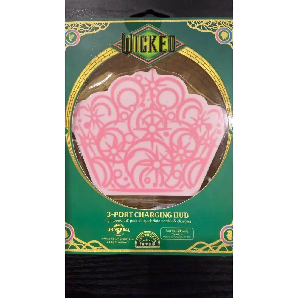 Wicked Glinda 3-Port High Speed USB Charging Hub NEW